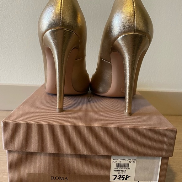 GIANVITO ROSSI Roma Gold Pumps - Picture 5 of 8